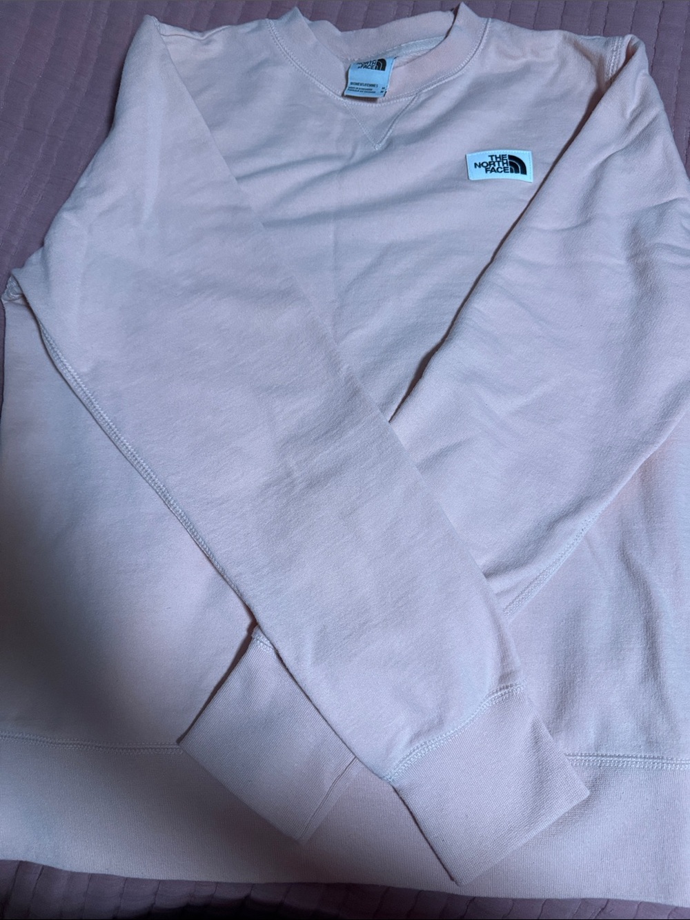 The North Face Pale Pink Crew Sweatshirt with Chest Logo